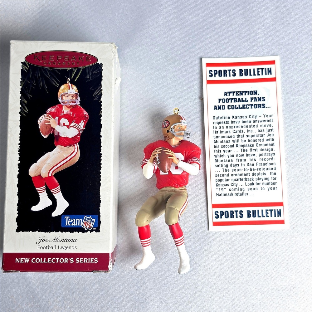 Hallmark Keepsake Joe Montana San Francisco 49ers Football Legends Ornament 1995